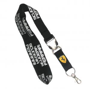 China Flat Polyester Neck Lanyards For Keys With Adjustable Hook on sale