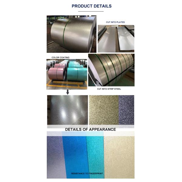 Galvalume Steel Coil Plate. Coil az70 g550 1000mm width az150 g550 prime Anti-Finger GL zinc Coated Metal sheet Rolls