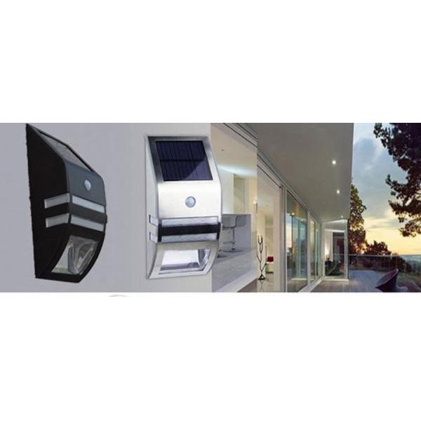 Black 120LM LED Solar Sensor Wall Light outdoor 8-10Hours Working Time