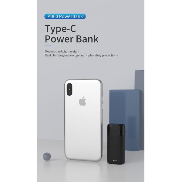 Silm Type C USB 27300 Ourput Travel PB60 Mobile Power Bank