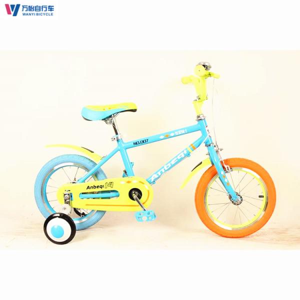 NO Foldable Childrens Training Wheel Bikes Purple 16 Inch Kids Bike OEM