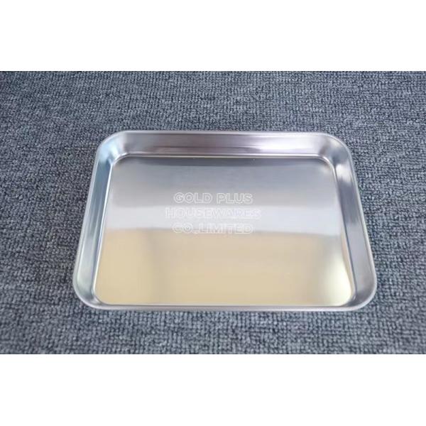 Restaurant big size towel tray stainless steel medical tray with different size good quality bathroom makeup tray