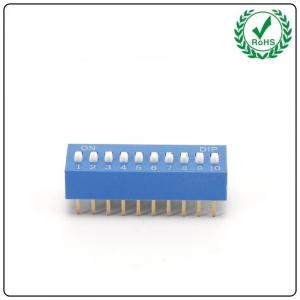 China 2.54mm ROHS Material Slide Dip Switch , 5 Position 10 Pin Dip Switch on sale