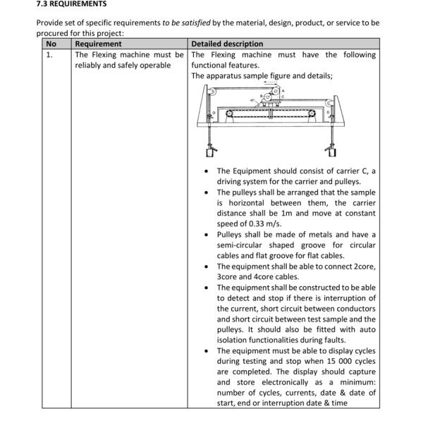 IEC 60227-5 Flexing Test Apparatus For PVC Insulated Flexible Cables Testing PLC Control