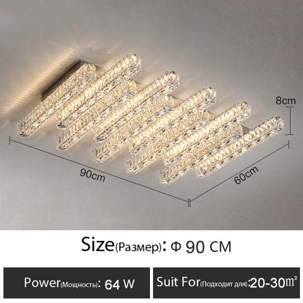 Modern Ceiling Lamp Luxury Crystal Study Bedroom Chandelier Indoor Lighting(WH-CA-103)