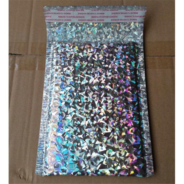 Biodegradable Shiny Holographic Mailing Bags / Bubble Padded Envelope