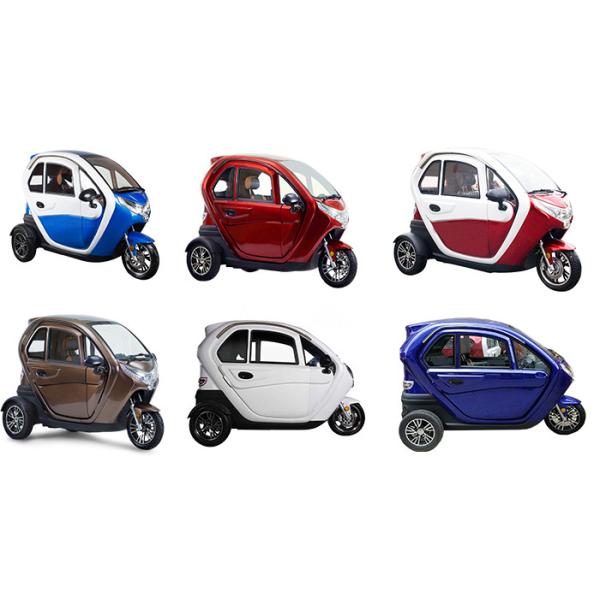 Stable Covered Electric Tricycle 1500W Motor Adjustable Seat 45 Km Per Hour