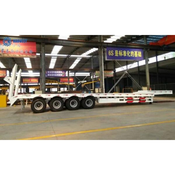 Weight 10000kg 4 Axles Max Payload 80 Ton Lowbed Heavy Duty Semi Trailer