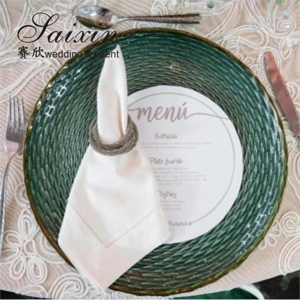 Luxury Green Wedding Charger Plate Wedding Table Decoration Green