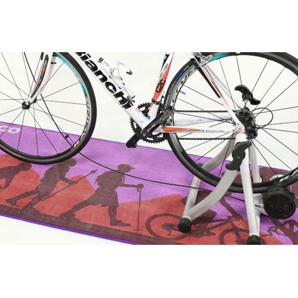 4MM Thick Custom Logo Mats Rubber TPR Bicycle Trainer Mat