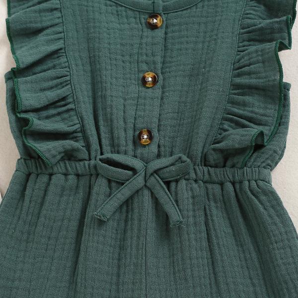 Children'S Outfit Sets Solid Color Ruffled Children'S Jumpsuit Multi Color Optional