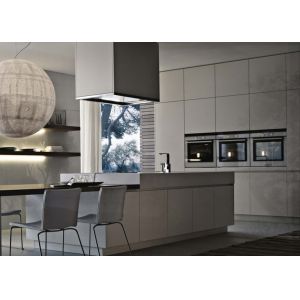 Italy modern kitchen cabinets design with white island oven pantry storage