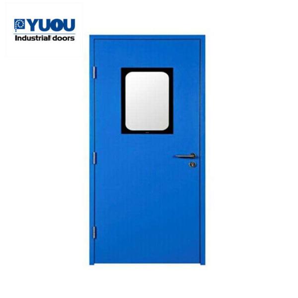 Food Grade Clean Room Doors Powder Coated Steel GMP Medical Lab 40kg 1.5mm Frame