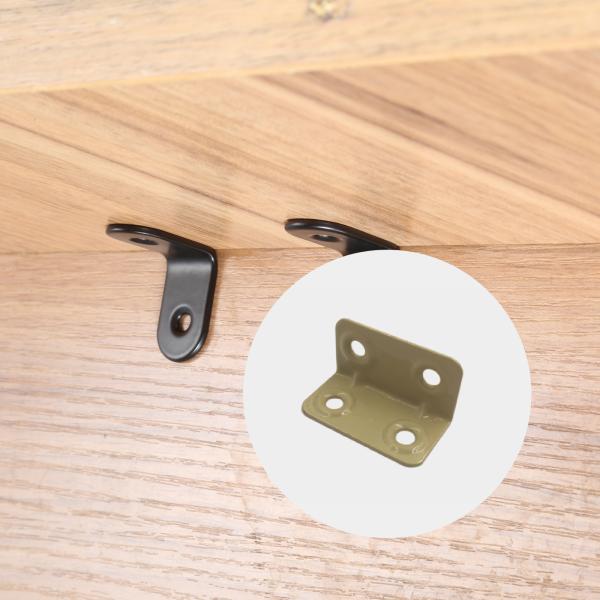 Metal 12mm Furniture Angle Brackets Quick Assembly For Cabinet Connection