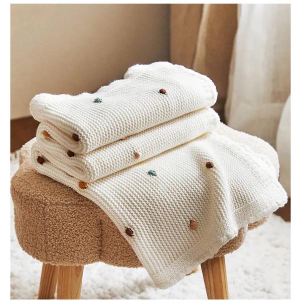 Y-F Custom Simple Sofa Cotton Cable Chunky Soft Ribbed Knit Throw Blankets for Home Decor