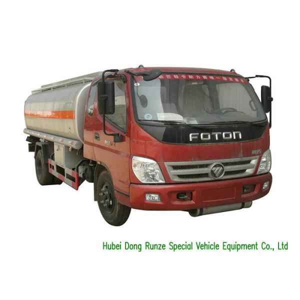 FOTON 7000L Fuel Oil Tanker Truck For Petroleum Oil / Gasoline / Petrol Transport