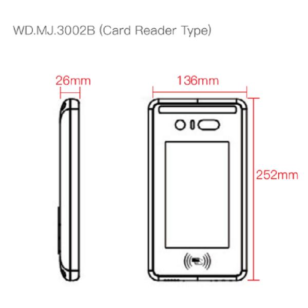 Wall-Mounted Face Recognition Terminal With Card Reader To Office Access Control