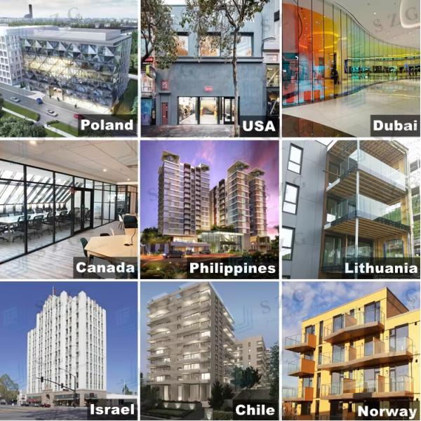 Hotel Apartment Villa Office Glass Interior Casement Door With Lock Aluminum Frame Glass Swing Door