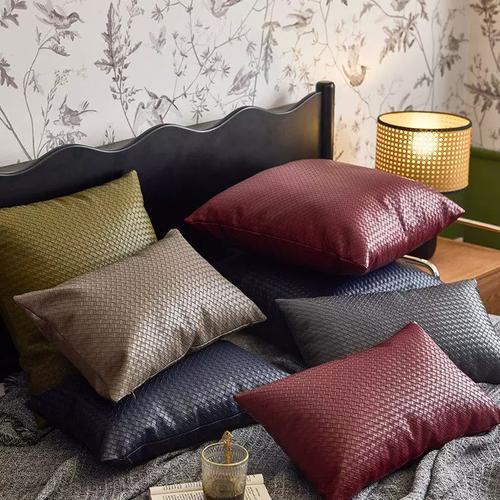 140cm Width Soft Woven PVC Fake Leather Hydrolysis Resistant Check Pattern