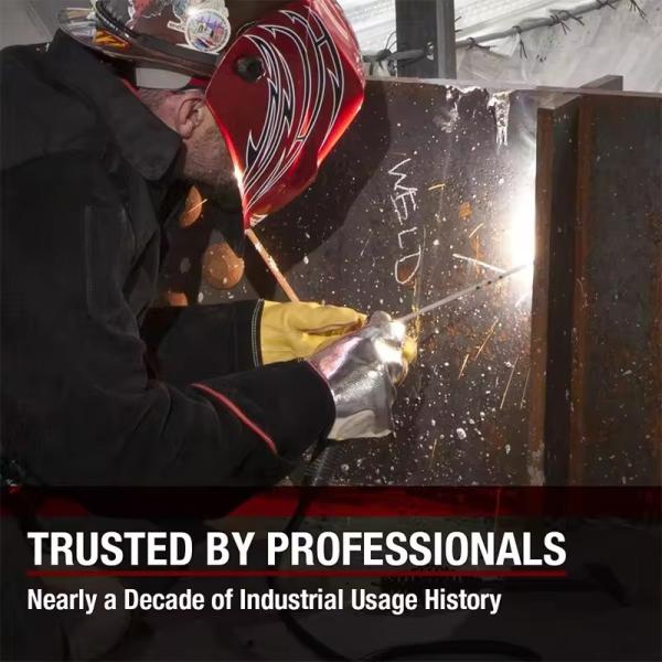 Yellow Black Weld Glove Reflective Waterproof 4 Layer Heat Shield Welding Glove Xl Leather Gloves 41cm For Welding