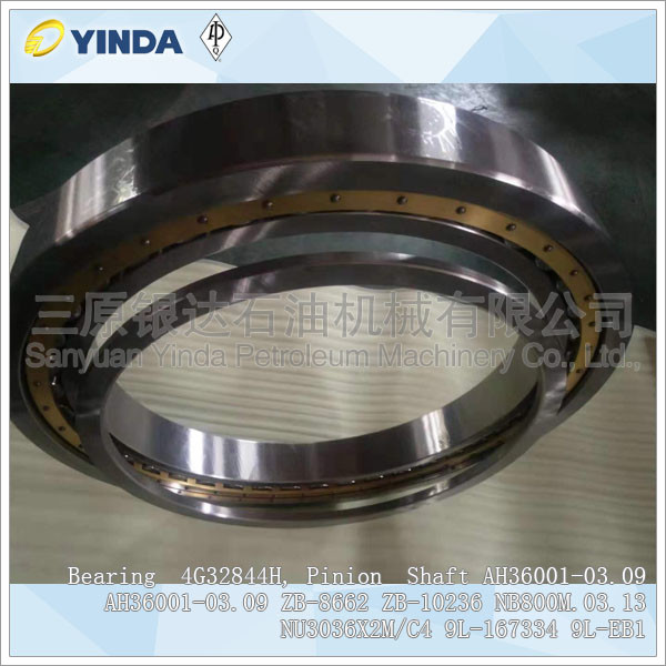 4G32844H Pinion Shaft Mud Pump Bearing AH36001-03.09 ZB-10236 NB800M.03.13 NU3036X2M/C4 9L-167334 9L-EB1
