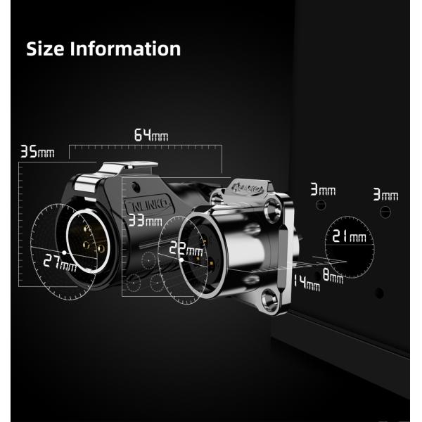 Cnlinko Connector Manufacturer LP20 2 Pin IP68 Screw Type Waterproof Wire Connector