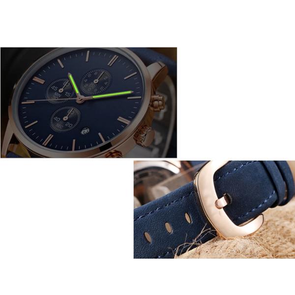 Japan Quartz Movement Men's Business Casual Watches Water Resist 3 ATM