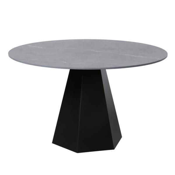 1200*720mm Size Modern Circle Dining Table High Durability Modern Black Round Dining Table
