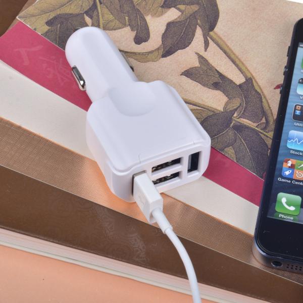 QC3.0 fast charge car charger 3USB4.8A dual line multi-port car charger car phone charger