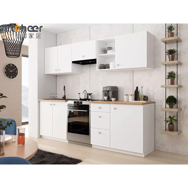 Small Room Grey Kitchen Cabinet with Modern and Stylish Half Bullnose Countertop Edging