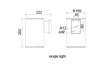 Single Commercial LED Wall Pack Lights For Courtyards / Shopping Malls