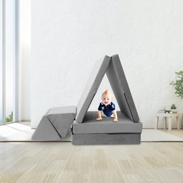 Toddler Modular Foam 6 Piece Floor Play Couch Sofa For Playroom CertiPur-US