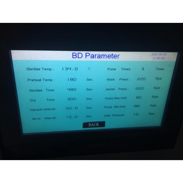 Front Loading Sliding Door Hospital Steam Sterilizer With High Capacity Water Cooled Condenser