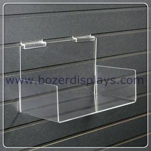 Cheap Clear 3mm thick Acrylic Slatwall Shelf with Sides wholesale