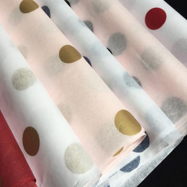 Biodegradable Recycled Tissue Paper For Packing Gold Foil Stamping