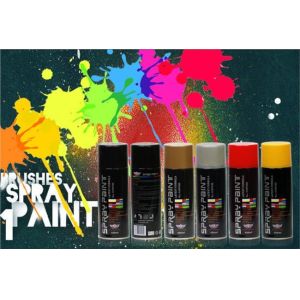 China Lemon Yellow Color Acrylic Spray Paint 65x158 MM For Metal / Wood / Glass on sale