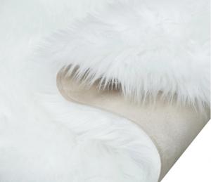 Cheap Cloud Faux Fur Floor Rug , Soft Faux Fur Rug Classic Cream White Non Slip wholesale