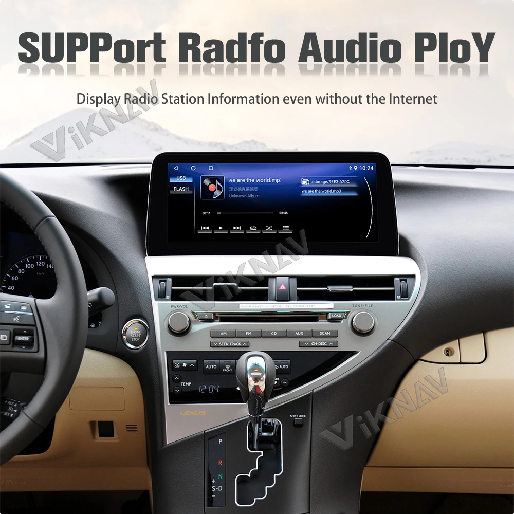 LEXUS RX 2009-2014 Aftermarket Bluetooth Car Stereo Radio Upgrade 12.3 Inch Touchscreen
