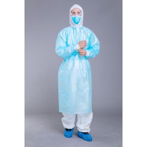 Cheap Knitted Cuffs 40GSM PP Non Woven Disposable Isolation Gown wholesale