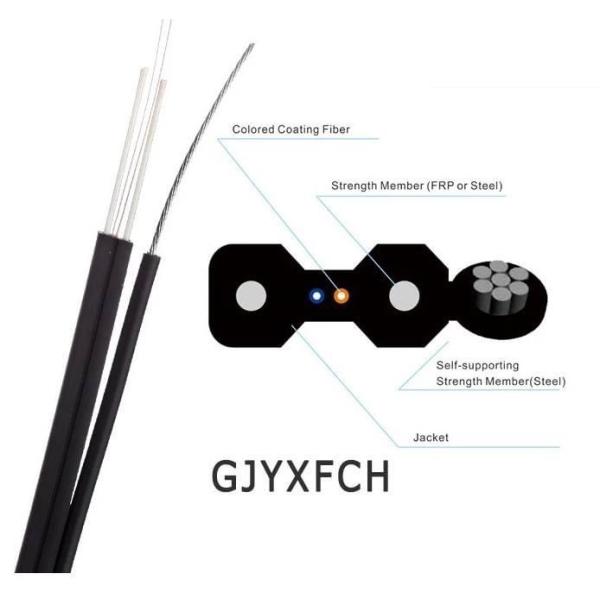 Self Supporting G652D Outdoor FTTH Fiber Optic Drop Cable