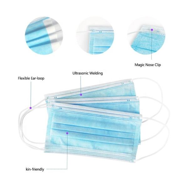 Anti Dust Disposable Face Mask For Kids Individual Package 175mm x 95mm