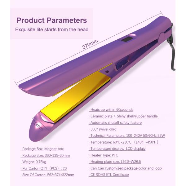 MCH heater 2 In 1 Hair Straightener Curling Iron With 3D Floating Plates