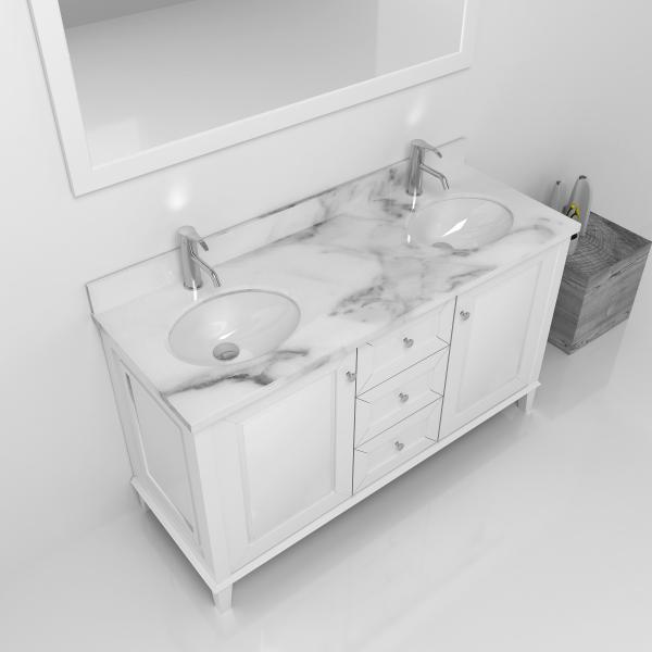 Modern Sanitary Furniture Bathroom Cabinet Sets With Double Basin