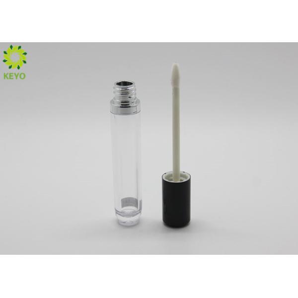 Clear Empty Lip Gloss Tubes With Wand Round Shape Plastic Material Made