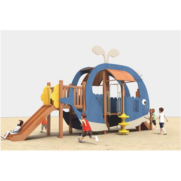 EN1176 Wooden Playground Equipment Children Wooden Jungle Gym