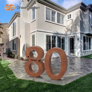 China ISO9001 Standard Rusted Steel Letterbox Contemporary Geometric on sale