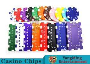 China 11.5g - 32g Clay Poker Chips With Sticker With Unique Dice Fancy Mold Design on sale