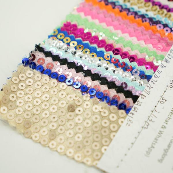 Polyester Based Reversible Sequin Fabric Anti Static Quick Dry