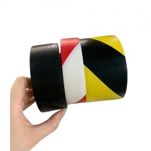 China Traffic Printed BOPP Tape Roll Black and Yellow Warning Tape on sale