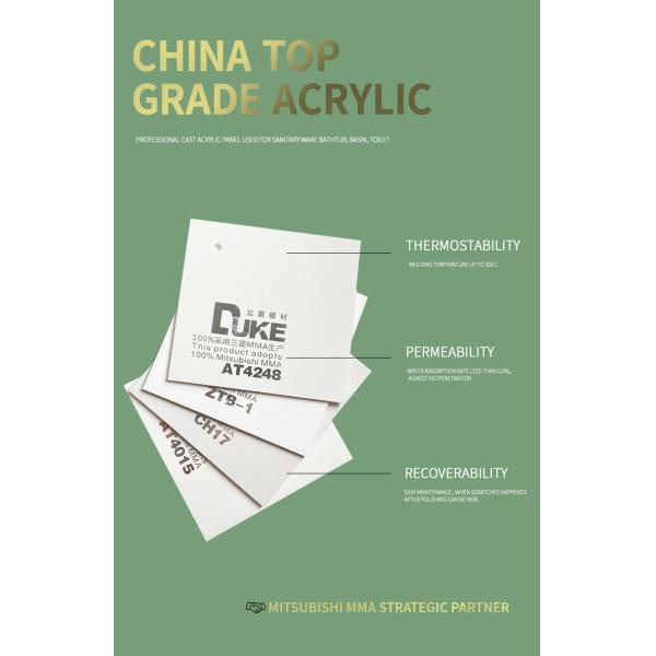 Non Toxic Virgin White Sanitary Solid Lucite Cast Acrylic Sheet For Bathtub